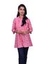 Sambalpuri Handloom Curly Design Tunic Top in Pink
