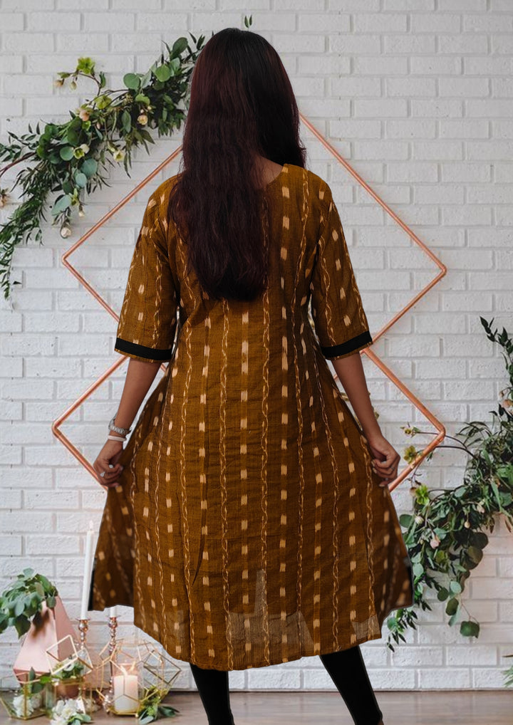 Authentic Sambalpuri Queens Design Women Kurta Light Mehendi