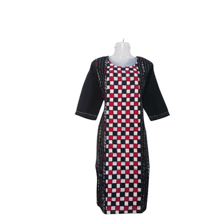 Sambalpuri Handloom Box-pattern Kurta in Multicolour