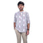Sambalpuri Handloom Full-sleeve Cotton Kurta for Men in White & Grey