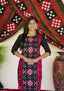 Sambalpuri Women's Kurti -   in Black and Maroon