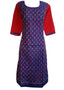 Sambalpuri Handloom Women's Kurta in Red & Violet